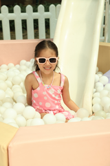 Polka Dot cord pink - Pink with White Polka dots