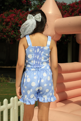 Polka Dot cord purple - Lavender with White Polka Dots