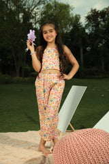 Printed Yellow CD - Creamy Peach with Bright Pastel Florals