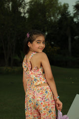 Printed Yellow CD - Creamy Peach with Bright Pastel Florals