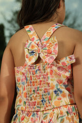 Printed Yellow CD - Creamy Peach with Bright Pastel Florals