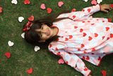 Hearts + checks dress - Pink and White Checkered with Red Hearts