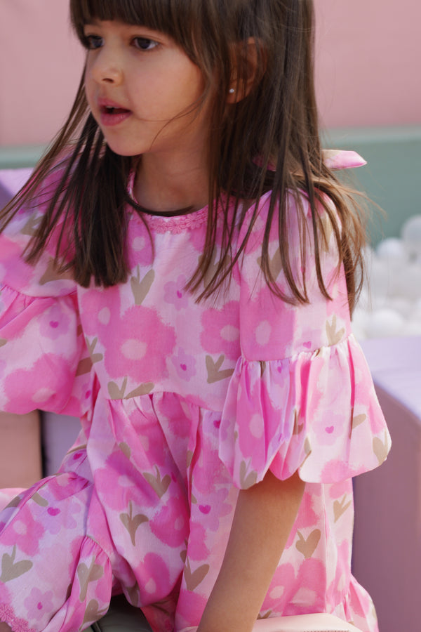 Pink Blossom Twirl Dress
