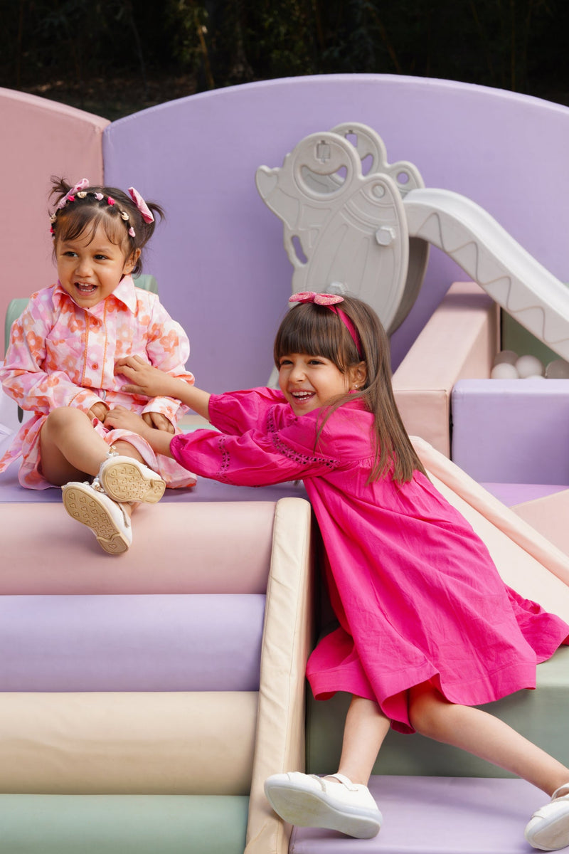 Pink Blossom Twirl Dress