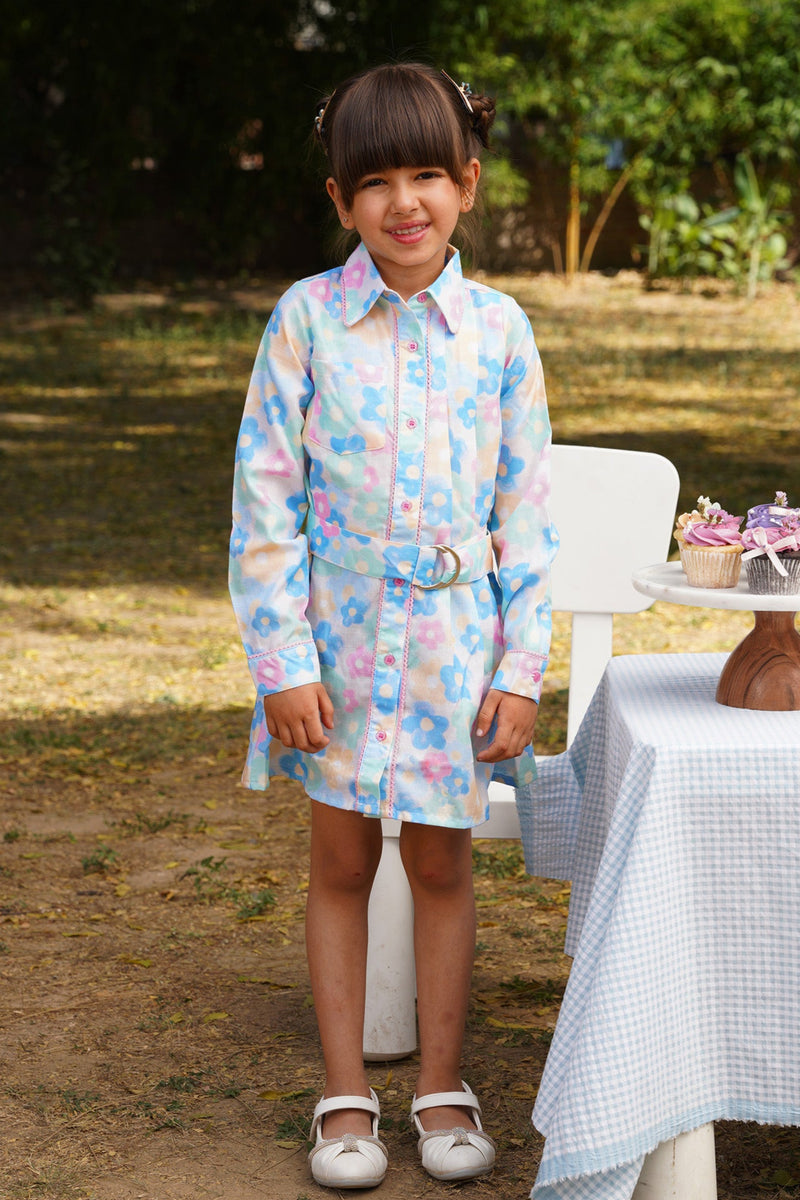 Sugar Pop Florals Shirt Dress