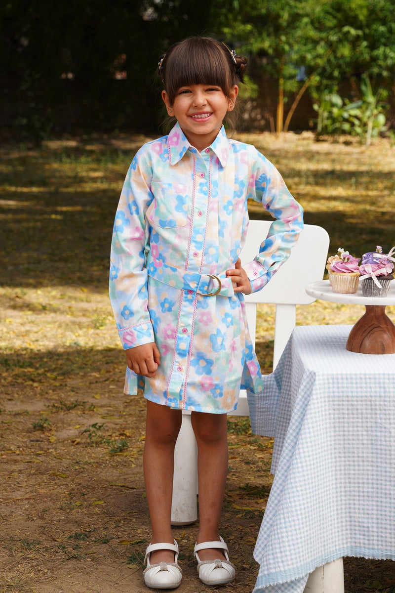 Sugar Pop Florals Shirt Dress