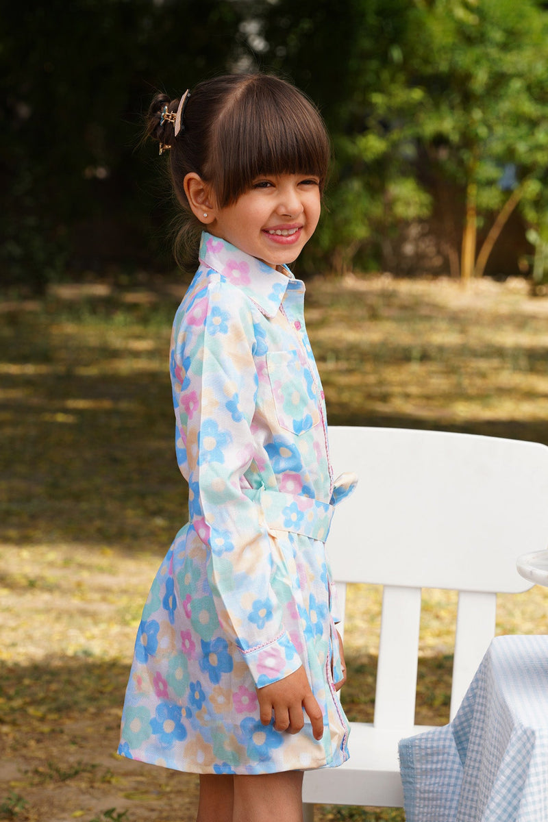 Sugar Pop Florals Shirt Dress