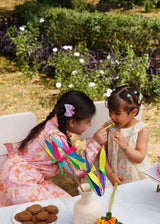 Peachy Petal Shirt Dress