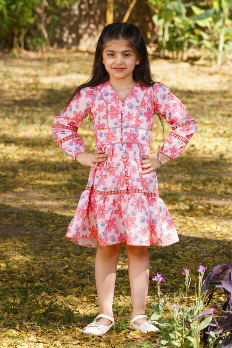 Pink Meadow Ruffle Dress