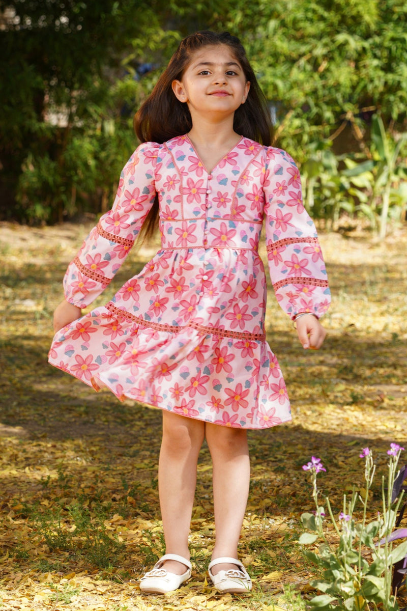 Pink Meadow Ruffle Dress