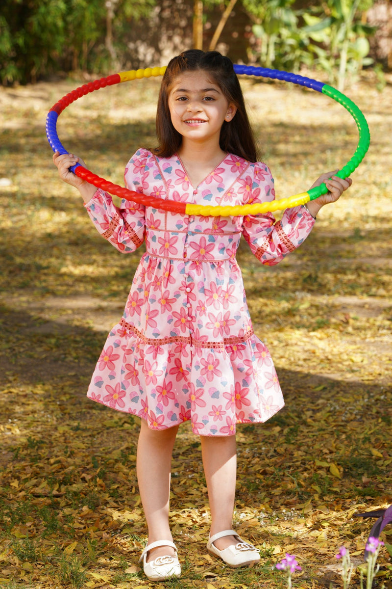 Pink Meadow Ruffle Dress
