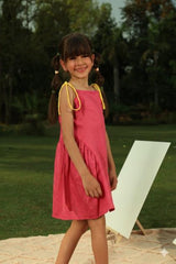 Tulip dress pink - Redish-Pink