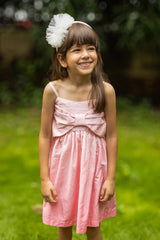 Little whisper bow dress - light hot pink ombre