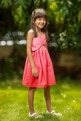 Little whisper bow dress - hot pink ombre