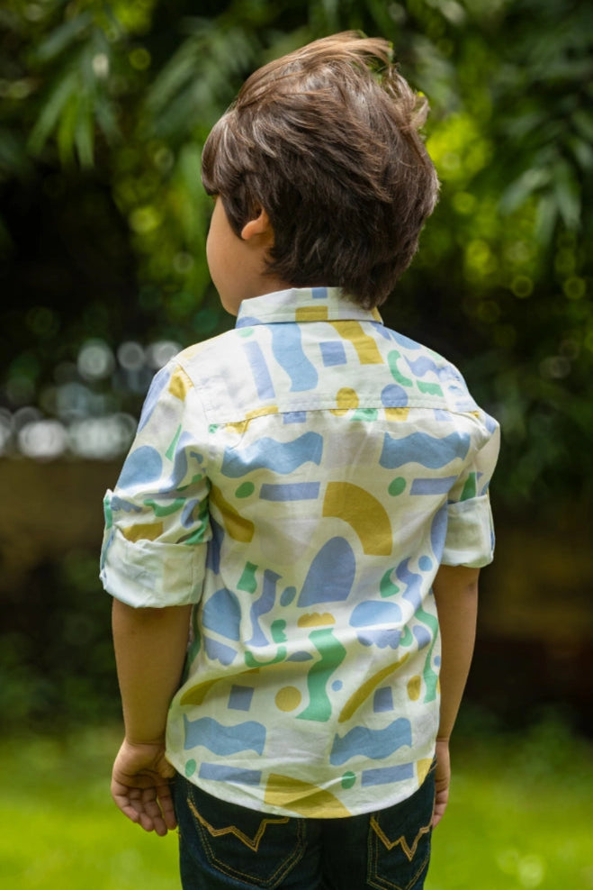 Doodle Maze Shirt- Purple Punch